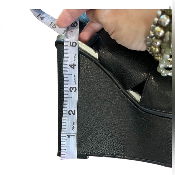 Euc G by Guess wedge sandals, high heel, black, size 7. - Picture 4 of 8